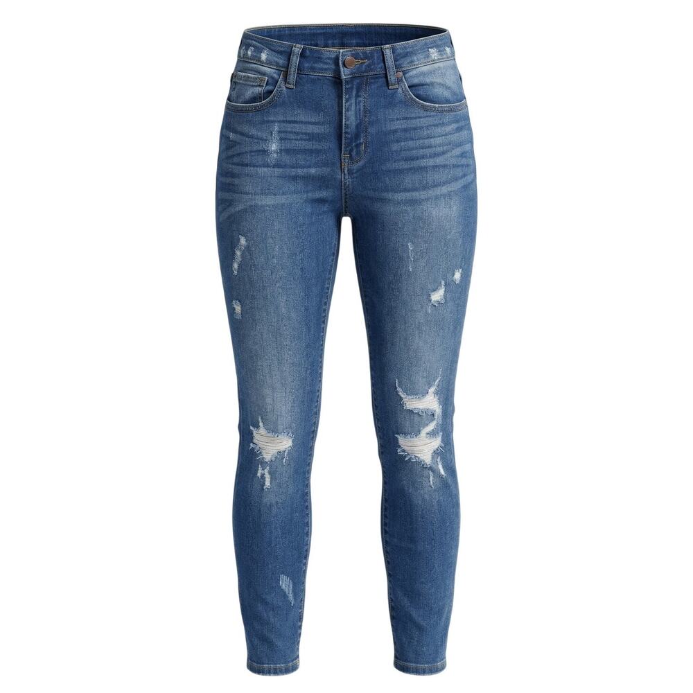 Judy Blue Womens 28 Relaxed Fit Boho‎ Grunge Y2K Edgy Indie Festival Ankle Jeans